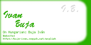 ivan buja business card